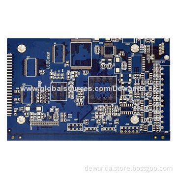 6-layer PCB prototypes with blue solder mask
